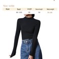thumbnail image 2 of Women's Mock Turtleneck Slim Fit Top Long Sleeve Knit Tee Shir,black，G175400, 2 of 6