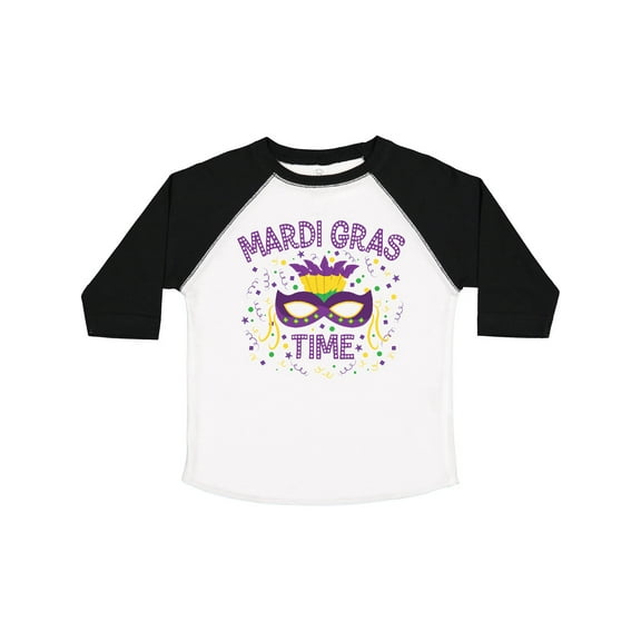 Inktastic Mardi Gras Time Party Mask Boys or Girls Toddler T-Shirt
