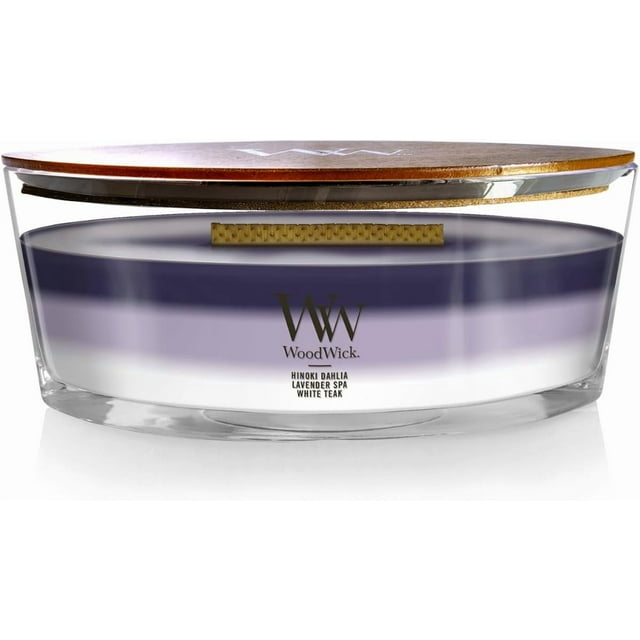 WoodWick Evening Luxe Scented Ellipse Candle, Crackles at it Burns, Up to 50 hrs Burn time, 16oz