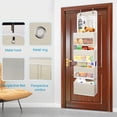 thumbnail image 2 of coastal rose Over The Door Organizer, 4 Large Pockets Hanging Nursery Baby Organizer Storage, Door Closet Organizers Shelves with 2 PVC Pockets for Bathroom, Pantry, Kids Clothes, Diaper,1 Pack, 2 of 7