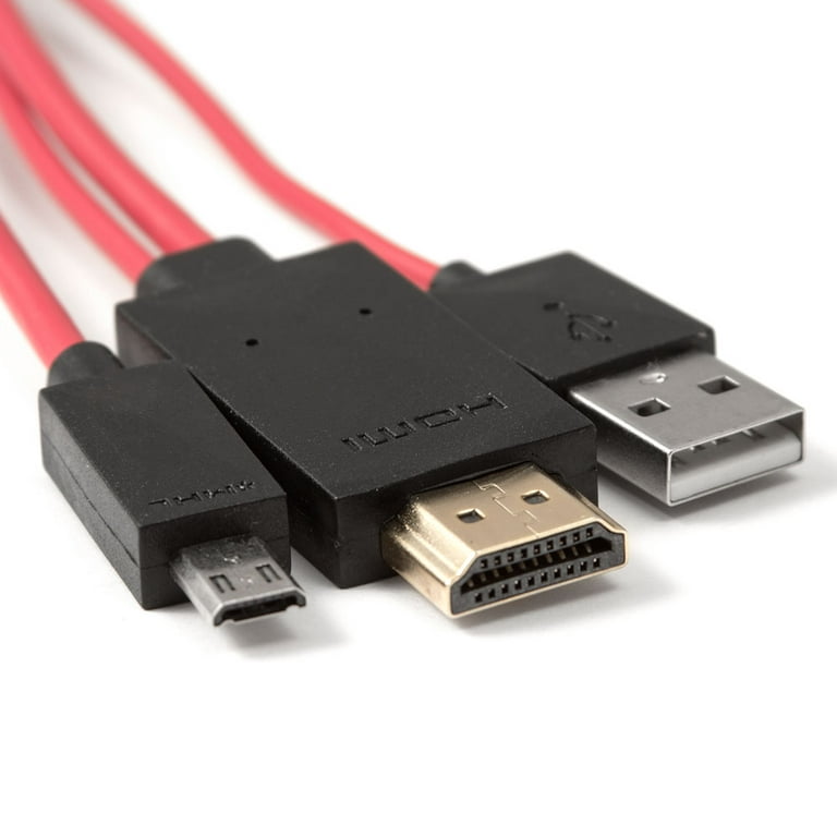 Mellem indre Udsæt MHL Adapter Cable Micro USB to HDMI for Samsung Galaxy S3 S4 & Note 2 -  Walmart.com
