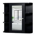 thumbnail image 4 of Ktaxon Wooden Bathroom Medicine Cabinet with Mirror Door & 8 Shelves, Wall Mounted Storage Organizer, Black, 4 of 9
