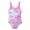 thumbnail image 5 of MEZZALL Summer Girls One-Piece Swimsuit Monokini For Beach Pool Water Play Sun Comfortable Stretch Swimwear Bohemian With Cartoon / Flower Print Beachwear, 5 of 6