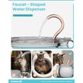 thumbnail image 4 of FURCLAN 4L/135oz Swan Neck Cat Water Fountain Stainless Steel with 3 Filters, 304 Stainless Steel Dog Water Fountain, Ultra-Silent Pet Water Dispenser, Drinking Fountain for Cats & Dogs, 4 of 11