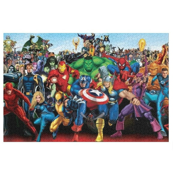 1000 PCS Jigsaw Puzzle The Avengers Wooden Puzzle Challenging Game Fun Artwork For Family Friends Gifts