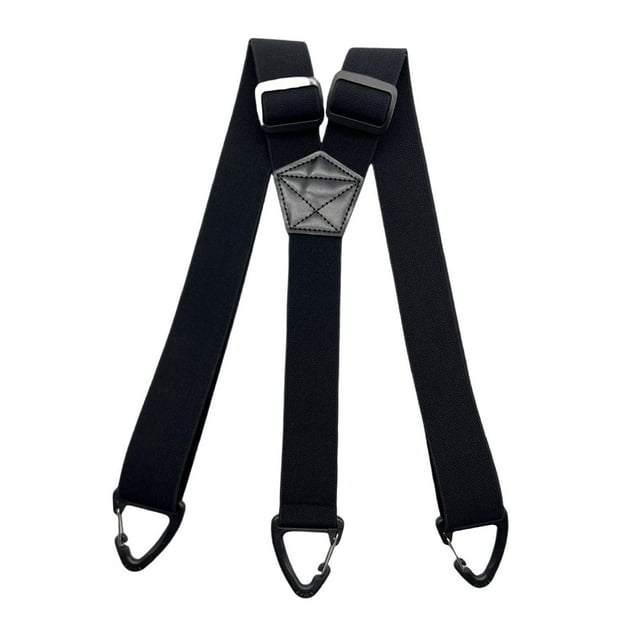 Tirantes elásticos y resistentes para hombre, accesorios de disfraces, ajustables y cómodos de 3,8 cm (1,5 pulgadas). Ganchos negros de 3 mm