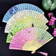 thumbnail image 2 of BESTSKY Folding Fan No-Friction Mechanism Folding Fans Handheld Boots on the Ground Fan Style2, 2 of 4