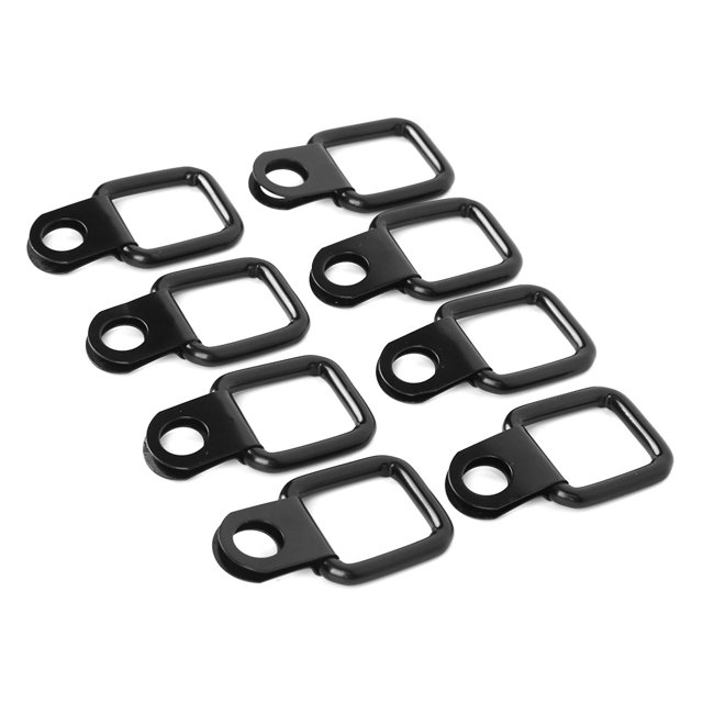 Quick Removal Fastener, 8pcs Aluminum Alloy Black D-Ring Anchors Antirust For Repair