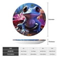 thumbnail image 2 of Wukai Colorful Frog Among Flowers Print Decorative Plate for Display,Bone China Decorative Plate, Ceramic Dinner Plate with Stand, Vertical Ceramic Plate-6in, 2 of 6