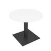 34" Small Round Table Square Metal Base Conference Room Breakroom