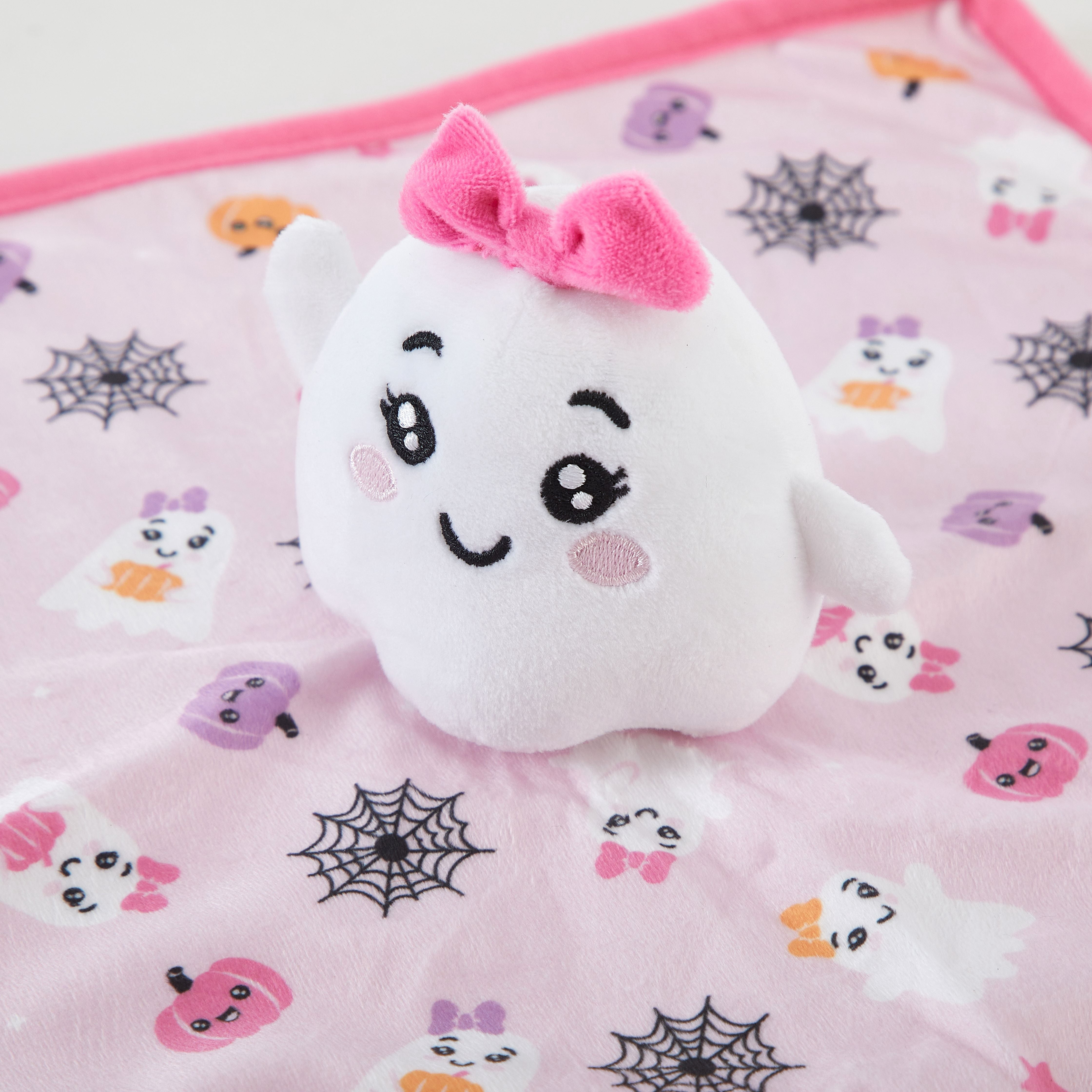 Parent's Choice Ghost Lovey Baby Security Blanket, 12" x 12", Pink