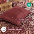 thumbnail image 6 of Regency Heights 8 Pieces Jacquard Comforter Set with Bedskirt and Decor Pillows, King, Red, 6 of 9