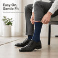 thumbnail image 5 of TAVENE 6 Pairs Classic Cotton Polyester Men's Dress Socks, Navy Blue, Cozy Reinforced Socks, 5 of 6