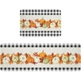 thumbnail image 3 of Kitchen Rug Mat Fall Harvest Pumpkins, Set of 2, Anti-Fatigue Non-Skid Washable Kitchen Runner Rugs, Buffalo Check Black White Soft Comfort Rug for Kitchen, Floor Home, Front of Sink, Laundry, 3 of 6