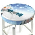 thumbnail image 6 of Goofa Christmas Snowman In The Snow Printed Stool Covers Round, Waterproof Round Bar Stool Covers Anti-Slip Round Bar Stool Seat Cover with Elastic Bands Durable -14 inch, 6 of 7