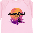 thumbnail image 4 of Inktastic Miami Beach Florida Vacation Sunset Girls Long Sleeve Baby Bodysuit, 4 of 5
