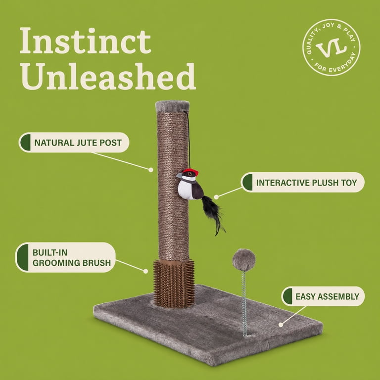 Vibrant Life 19" Cat Scratcher Post with Interactive Toys photo 5