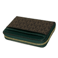 thumbnail image 4 of Michael Kors Jet Set Travel Zip Around Card Case Wallet Brown Mk Racing Green, 4 of 5