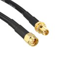 thumbnail image 3 of Uxcell 6.6ft RG58 Antenna Extension Cable SMA Male to SMA Male Coaxial Cable Plastic Black 2pcs, 3 of 5