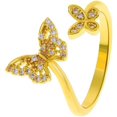 thumbnail image 5 of DeftElegant Crystal Butterfly Open Ring Adjusable Club Party Jewelry Gift Gold Silver Black Geometric Knuckle Rings for Women Bagues Kuyhfg Bienvenido a Kuyhfg, 5 of 5