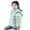 Light Green, variant on Kids Fuzzy Hooded down Jackets Snap Buttons Zipper Puffer Coats Boys Girls Winter Windproof Warm Outwear with Pockets