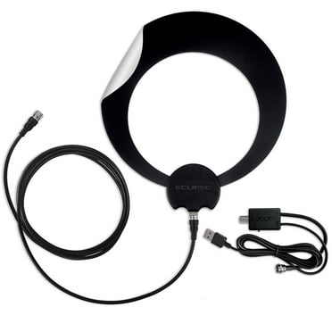 Antennas Direct ClearStream Eclipse Amplified Indoor HDTV Antenna, Reversible, Multi-Directional, 50  Mile Range – UHD 4K, NEXTGEN TV Ready, Black and White - ECLIPSE