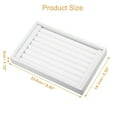 thumbnail image 2 of Velvet 7 Slots Jewelry Trays Stackable Tray Box Showcase for Rings Earrings Studs White, 2 of 8