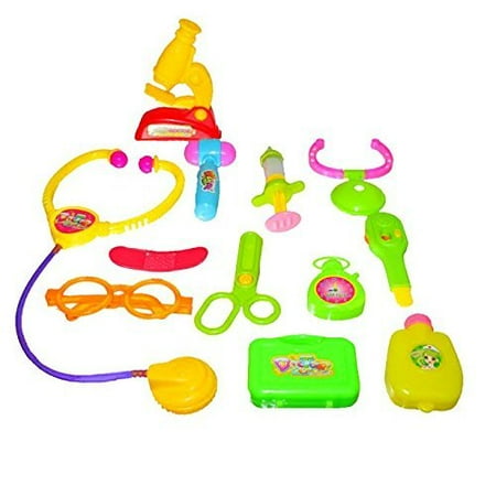 Syringe Bag (12 Piece Doctor Kit | Little Doctors Kit with Adorable Accessories: Stethoscope Thermometer Syringe Water Bag and)