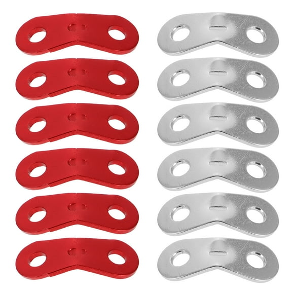 Zehuanyu 20pcs Aluminum Alloy Tent Rope Tensioner Dual Holes Wind Rope Tent Buckle Guyline Cord Adjuster Camping Tightening Clasp Guyline Holder for Outdoor Backpacking