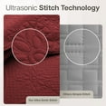 thumbnail image 6 of IR Imperial Rooms 2Pc-Bedspread Soft Microfiber Floral Modern Quilt Set Lightweight Twin Burgundy, 6 of 9