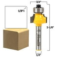 thumbnail image 2 of 1/8" Radius Round Over Edge Forming Router Bit - 1/4" Shank - Yonico 13161q, 2 of 3