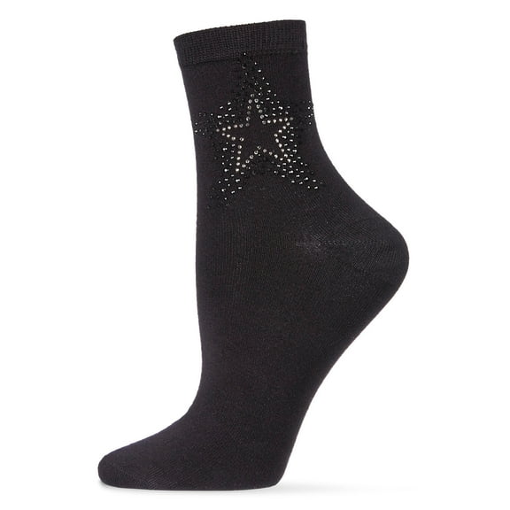 MeMoi Women's Starstruck Rhinestone Embellished Anklet Sock - Mens - Male