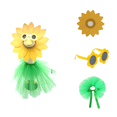 thumbnail image 4 of Sunflower Hula Goose Costume Set for 23in Lawn Goose, Porch Goose Outfit with Tulle Skirt, Sunglasses & Headpiece for Outdoor Yard Holiday Decor, 4 of 5