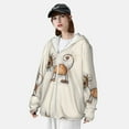 thumbnail image 3 of Kdxio Brown Cat Cartoon Print Women Men Sun Protection UPF 50+ Jackets Zip Up Long Sleeve Hoodie Hiking Lightweight with Pockets, 3 of 7
