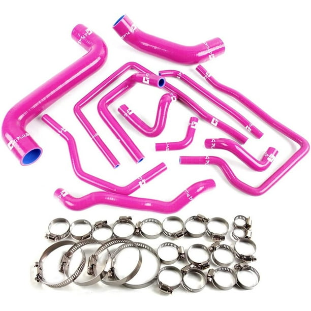 GPLUS Silicone Radiator Coolant Hose Kit Clamps Compatible With 2002