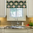 thumbnail image 2 of Yayeee Kitchen Valance Rod Pocket 54" x 18" Living Room Window Curtain, Pink Geometric Flowers, 2 of 6