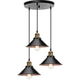 thumbnail image 1 of Lámpara colgante vintage de hierro negro, acabado en negro intenso para un estilo industrial retro, ideal para comedores y dormitorios, 1 of 4