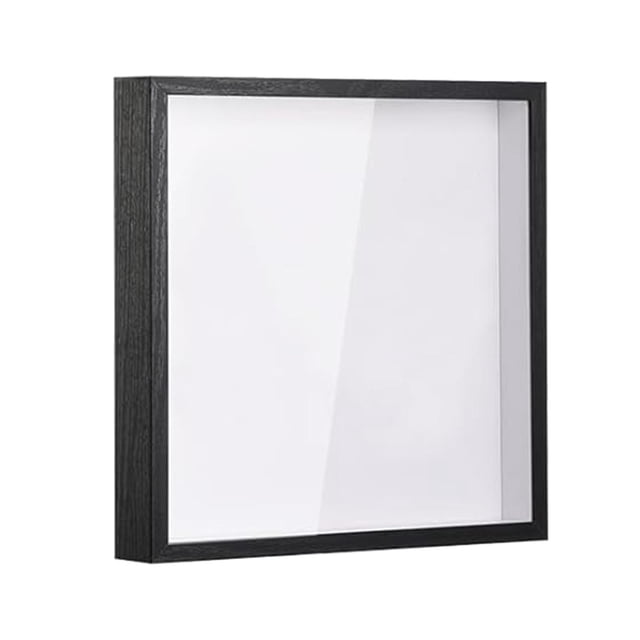 tamizeot Shadow Box Frame Adventure Archive Box Travel Party Top Loading Display Case Black Black 20.3x20.3CM
