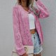 thumbnail image 4 of Cárdigan para mujer, cárdigan de punto con botones huecos sólidos y cuello redondo a la moda Odeerbi  ODB-3, 4 of 9