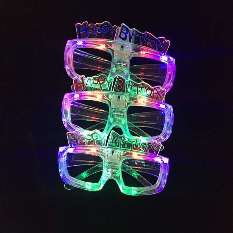 12 PCS LED Shutter Glasses Light Up Shades Flashing Rave Wedding Party Birthday 