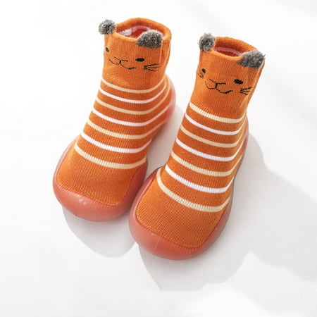 

Toyella Indoor Non-Slip Soft Sole Baby Socks And Shoes Orange 26 27