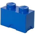 thumbnail image 5 of Room Copenhagen: LEGO Storage Brick - 2 Knob Lid, Bright Blue - 9.8 x 4.9 x 7.1" Stackable Plastic Container, Holds 400 Blocks, Toy Home Organizer Box, 5 of 8