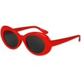 thumbnail image 2 of Bold Retro Oval Mod Thick Frame Sunglasses Round Lens Kurt Cobain Clout Goggles, 2 of 5
