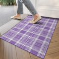thumbnail image 4 of Purple and White Checkered Pattern Washable Non Slip Indoor Door Mat, Decorative Entry Rug for Entrance, Bedroom, Kitchen, Bathroom, 17"x30", 4 of 6