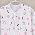 thumbnail image 4 of CAUYDY Preemie Boys Going Home Outfits Infant Pajamas Baby Girls Clothing Long Sleeve Top Hat Two Pants Bib 5PCS Cute Set for Newborn Fall Winter Spring Sizes 0-3 Months,Pink, 4 of 5