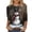 Brown, variant on 3/4 Sleeve T Shirts for Women Christmas Printed Crew Neck Loose Fit Pullover Tops Fashion Cozy Shirt for Holiday Casual Wear, S-5XL