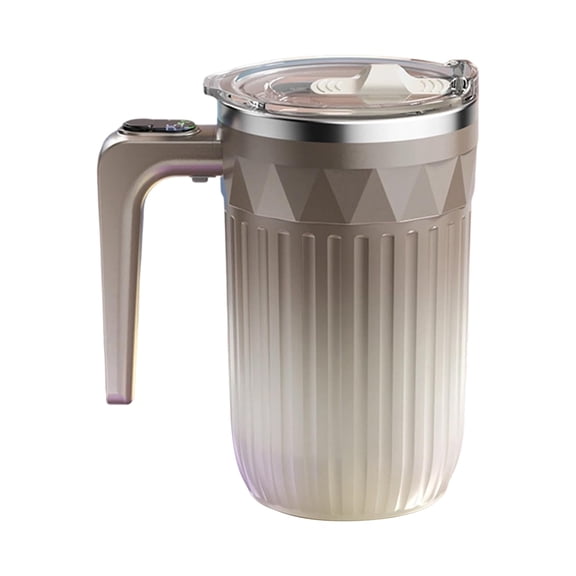 Self Stirring Mug, VGFVFSKGA Electric Coffee Mug, 450ml/15oz Rechargeable Stainless Mixing Cup with Handle for Home Office Outdoor Camping