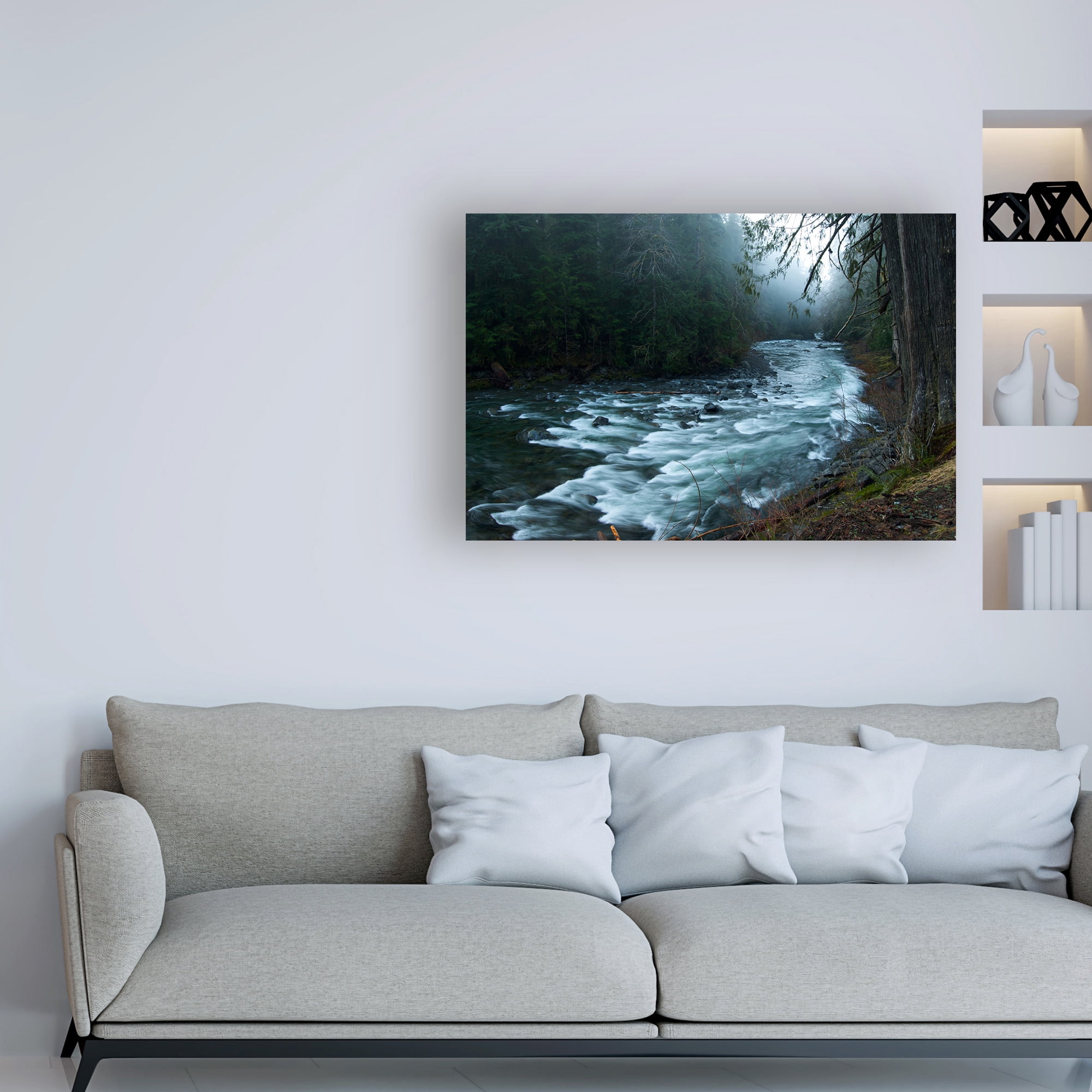 Trademark Fine Art 'River In The Forest' Canvas Art by PhotoINC Studio