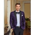 thumbnail image 5 of COOFANDY Men's Floral Party Dress Suit Stylish Dinner Jacket Wedding Blazer One Button Tuxdeo, 5 of 9