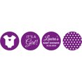 thumbnail image 2 of Darling Souvenir 190 Pcs Its A Girl Theme Custom Stickers for chocolate Candy Labels-Purple, 2 of 2